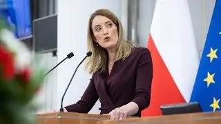 Przem&oacute;wienie przewodniczącej Parlamentu Europejskiego Roberty Metsoli w czasie 6. posiedzenia Senatu