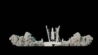 Rocket Base Smoke WIP | Houdini Pyro Solver Sparse Simulation Flipbook Preview