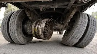 Overloaded Truck Disaster! Hub, Drum & Bolts Completely Destroyed &ndash; Roadside Repair!