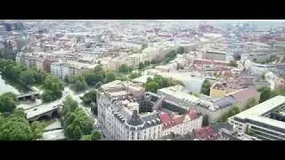 Munich from Above Isar River - Munich DJI Mavic Pro 4k