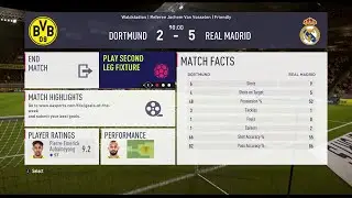 FIFA 18 | Dortmund 2 vs Real Madrid 5 at the Waldstadion | Referee: Jochem Van Vosselen
