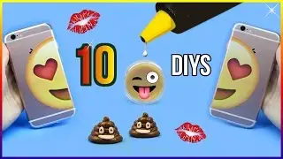 5-Minute Crafts To Do When You're BORED! 10 DIY Emoji Projects You NEED To Try! Life Hacks & DIYs!
