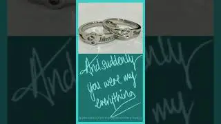 Name Engraved Platinum Couple Bands