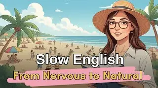 From Nervous to Natural at the Beach 🌊  Simple English Story to Learn  English for Beginners