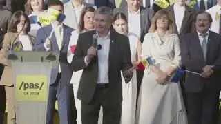 Președintele PAS, Igor Grosu, la lansarea &icirc;n campania electorală pentru alegerile parlamentare 2025