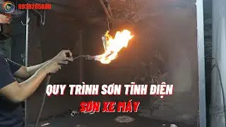 Quy Trình Sơn Tĩnh Điện Mâm lốc Xe Máy | Sơn Xe Hoàng Phúc