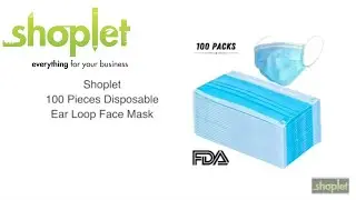100 pcs Disposable Ear Loop Face Mask (Hypoallergenic, Breathability, Comfortable)