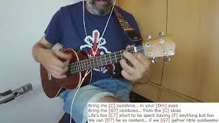 Bring me Sunshine - Sylvia Dee, Arthur Kent - Ukulele cover Playalong with chords and lyrics