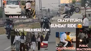 Crazy Sunday Ride & Girl Reaction