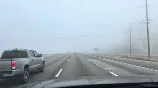 The Grapevine I-5 Northbound, Winter Fog from the L.A./Kern County Line to the Valley floor. 