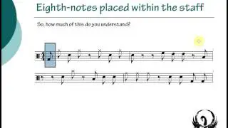 Reading Drum Notation - Lesson 3 - Eighth Notes