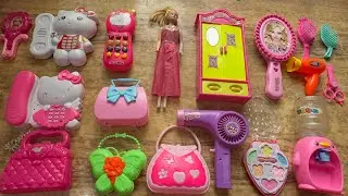 3 :08 Minutes Satisfying Unboxing Hello Kitty Tiny Barbie Doll Makeup Set| ASMR | Cute Mini Toys