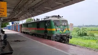 Heavy Brightness Mausam | Lady Driver Taking Full Speed Freight Train With Green Monster WAG-9HC