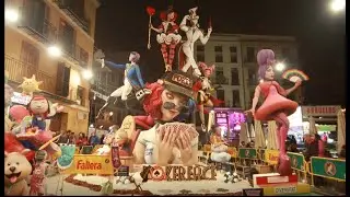 Valencia (Spain) 4K Night Walking Tour | The Fallas 2022 | with captation