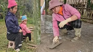 Ту залил слой бетона, чтобы поддерживать чистоту пола в гараже.