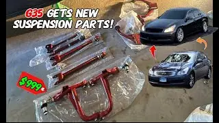 My Infiniti G35(V36) Gets An Entire New Suspension! (Camber Arms, Toe Arms, Sway bar, End Links)