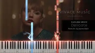 Delicate - TAYLOR SWIFT | Piano Cover by - Vivace Music | Delicate Easy Piano Tutorial