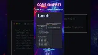 HTML/CSS: Loading-Animation#css#html#responsive#tricks#tips#frontend#video#kpop#trending#shorts#art