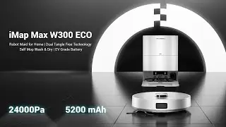 Milagrow IMap Max W300 ECO | 24,000Pa Suction, Auto-Empty, Auto-Refill,  & Hot-Air Mop Drying