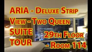 Aria Deluxe Strip View - Two Queen Suite Tour