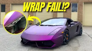 Vinyl Wrap DAMAGED this Lamborghini Gallardo