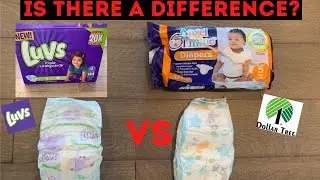 Luvs Diapers vs  Dollar Tree Diapers Is There A Difference?| Disposable Diapers Review