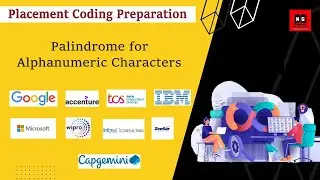 Palindrome for Alphanumeric Characters |  Placement Coding Questions  | Placement Preparation