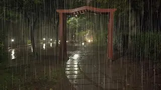 The soft sound of rain that calms the mind in a quiet street, the sound of rain to relieve insomnia