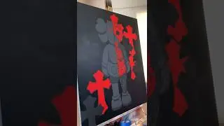 KAWS x Chrome Hearts ❤️ #popart #artist #artwork #painting #kaws #fyp #foryou #art #paint #fypage