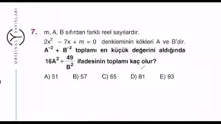 @ANIL HOCA İLE MATEMATİK GEÇMİŞ OLSUN HOCAM. SANA HAS O TAKTİK İLE SORUYU PARÇALADIK YİNE 💪
