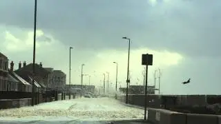 Sea Foam Blowing like Snow on Cleveleys Seafront