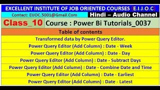 Class_10_Power Bi_Tutorials_0037_25.1123_Extract from Date Week, Day, SubtractDays, Combine DateTime