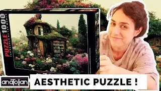 AESTHETİC PUZZLE! Anatolian 1000 Parçalık Puzzle l Çiçekli Kütüphane