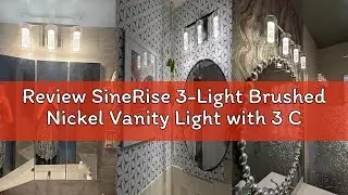 Review SineRise 3-Light Brushed Nickel Vanity Light with 3 Color Modes (3000K/4000K/6000K), Eye Prot