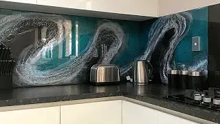 Resin Splashback - My largest project to date (Time-Lapse).