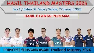 Hasil Thailand Masters 2026 Hari Ini │ Day 1 / Babak 32 Besar │ 1 Wakil Indonesia Lolos 16 Besar