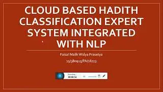 Cloud Based Hadith Classification Expert System with NLP Integration