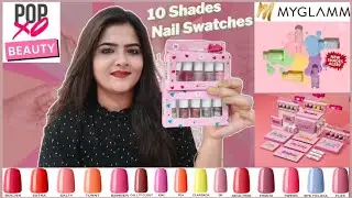 Popxo Mini Nail paint Kit Swatches & Review/Myglamm nail polish review/Popxo mini nail paint myglamm
