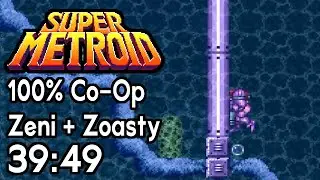 Super Metroid - Multitroid Co-Op 100% - Zoasty+Zeni - 39:49 (World Record)