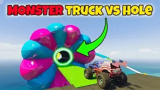 😱 GTA 5 MONSTER TRUCK vs GIANT BALL PARKOUR! 99% CRASH (Hindi)