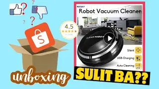 UNBOXING SMART AUTOMATIC CLEANING ROBOT | SWEEPING ROBOT FOR HOME + LIVE REVIEW | SHOPEE