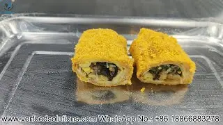 5cm Thickness Spring Roll Breading Machine and Conveyor Belt Test for Australian Customer