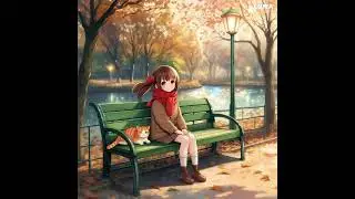 Cozy Park Vibes with Soft Wind & Falling Leaves 🍂🎧
