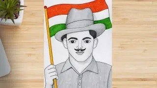 Bhagat Singh Drawing / Republic day Drawing / 26 January drawing 