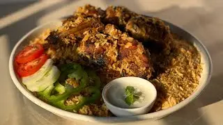 Chicken Tikka Biryani ASMR | No Voice | Crispy Onion & Rice Sounds. #chickentikkabiryani #asmrfood 