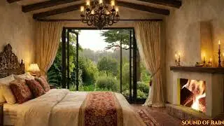 ASMR Rain Sounds for Sleeping - Sound of HeavyRainstorm & Thunder in the Misty Forest At Night 
