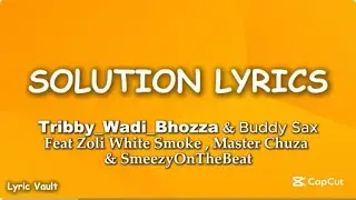 Tribby Wadi Bhozza & BuddySax - Solution LYRICS Feat Zoli WhiteSmoke ,Master Chuza & SmeezyOnTheBeat
