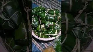 Meat Stuffed Sticky Rice Dumpling Wrapped in Bamboo Leaves