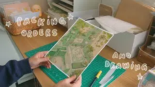 october studio vlog ✿ packing lots orders, drawing, trip to vancouver