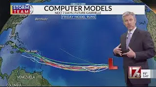 Future Tropical Storm Gabrielle Update Friday Sep 5 2025 Wes Hohenstein CBS 17